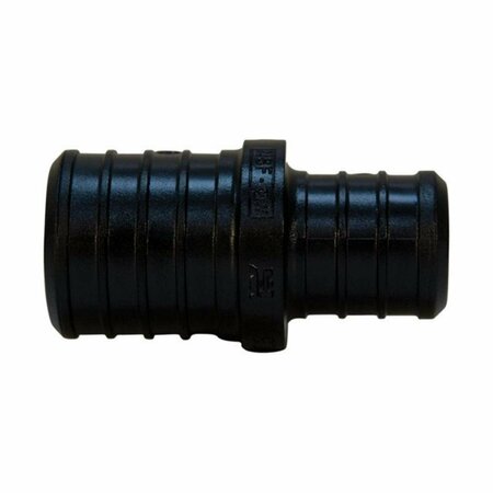 TINKERTOOLS B & K PX00538GR2 PEX To PEX Poly Insert Coupling Black 0.75 dia. x 0.5 in. dia. TI612809